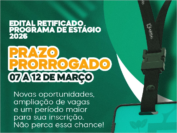 Prefeitura de Areial prorroga prazo e amplia vagas do Programa de Estágio 2026